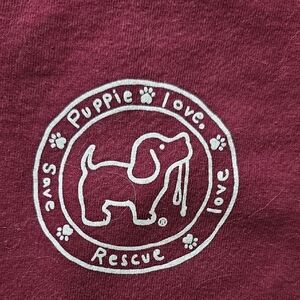 Maroon Puppy Love Dog T-Shirt